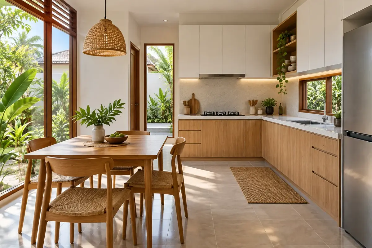 Ilustrasi desain dapur, bukan foto proyek